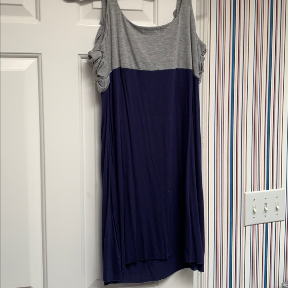 Navy and Gray sundress size L - Picture 3 of 3
